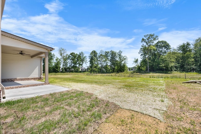 1456 Sango Commons Way, Clarksville, TN 37043 - view of grassy yard featuring a ceiling fan and a patio area