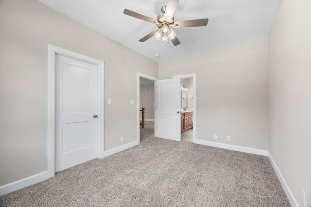1456 Sango Commons Way, Clarksville, TN 37043 - unfurnished bedroom featuring carpet, baseboards, ensuite bath, and a ceiling fan