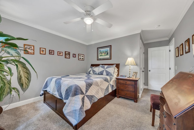 27 Lightning Bug Ln, Sewanee, TN 37375 - carpeted bedroom with crown molding, baseboards, and a ceiling fan