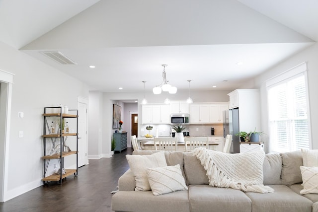3303 Hampton Turner Dr, Murfreesboro, TN 37128 - living room with dark wood-type flooring, baseboards, and recessed lighting