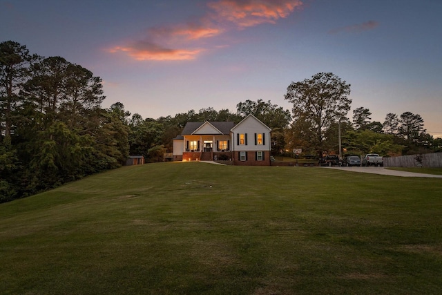 view of front of home featuring covered porch