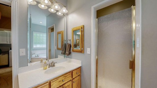 203 Ha Le Koa Ct, Smyrna, TN 37167 - full bathroom with a stall shower, vanity, and a bath