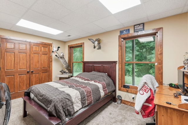 4455 Tarsus Rd, Palmyra, TN 37142 - carpeted bedroom featuring a paneled ceiling