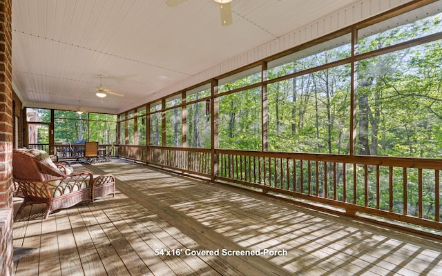 2385 Clear Brooks Dr, Signal Mountain, TN 37377 - sunroom / solarium with a ceiling fan and outdoor dining area