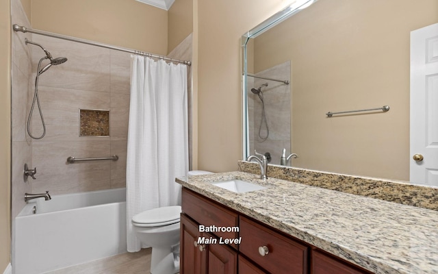 2385 Clear Brooks Dr, Signal Mountain, TN 37377 - full bathroom with toilet, shower / bath combo, and vanity