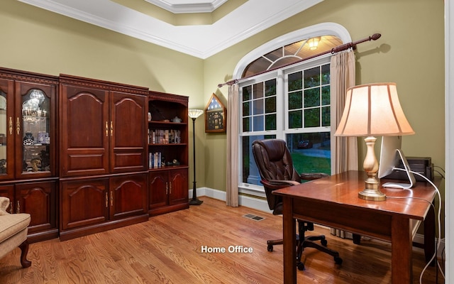2385 Clear Brooks Dr, Signal Mountain, TN 37377 - office space with light wood-style flooring and crown molding