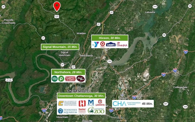 2385 Clear Brooks Dr, Signal Mountain, TN 37377 - map of property / related area