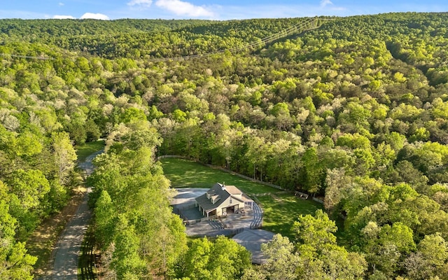 2385 Clear Brooks Dr, Signal Mountain, TN 37377 - aerial view of property and surrounding area featuring a forest