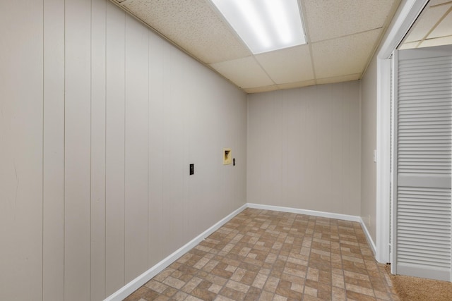 1107 Gardner Dr, Franklin, TN 37064 - laundry room featuring brick patterned floors, washer hookup, and baseboards