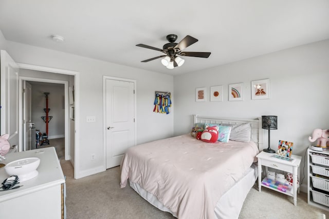 321 Union Pier Dr, Mount Juliet, TN 37122 - bedroom with carpet floors, ceiling fan, and baseboards
