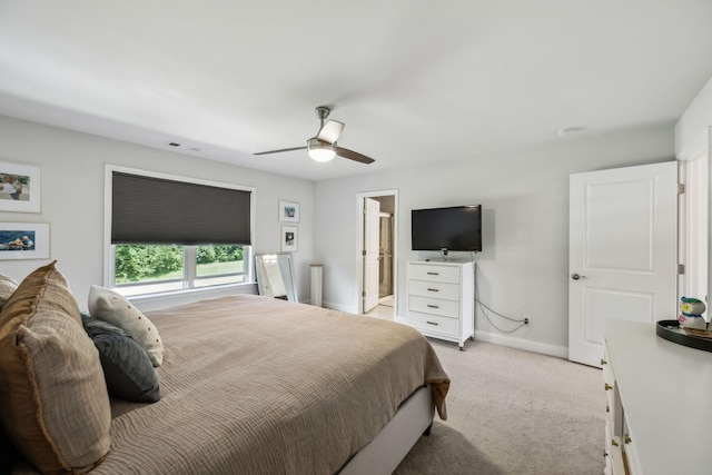 321 Union Pier Dr, Mount Juliet, TN 37122 - bedroom with light carpet, baseboards, and ceiling fan