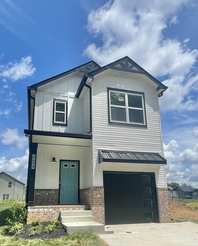 53 Charleston Cv, Clarksville, TN 37043 - view of front of property with brick siding, a garage, board and batten siding, and concrete driveway