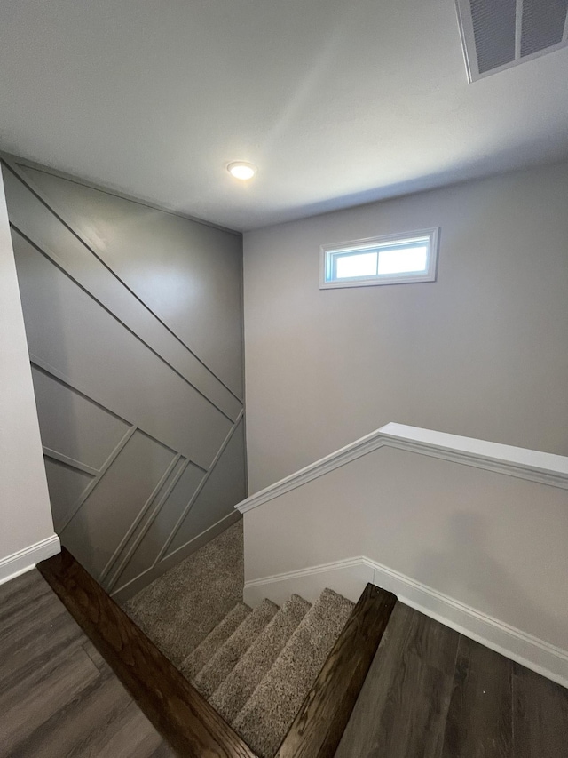 54 Charleston Cv, Clarksville, TN 37043 - staircase with baseboards and wood finished floors