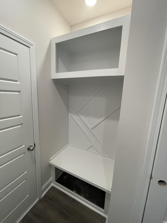 54 Charleston Cv, Clarksville, TN 37043 - mudroom with baseboards and dark wood-style flooring