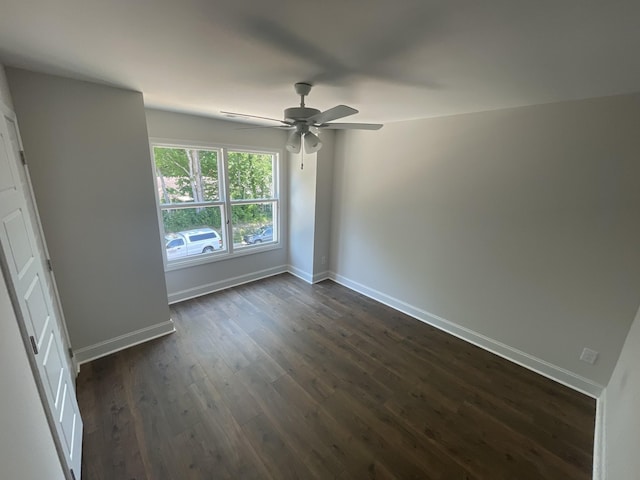 57 Charleston Cv, Clarksville, TN 37043 - spare room with dark wood-type flooring and ceiling fan