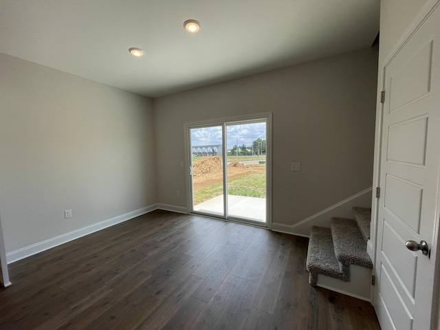 57 Charleston Cv, Clarksville, TN 37043 - interior space with dark wood-style floors, stairway, and recessed lighting