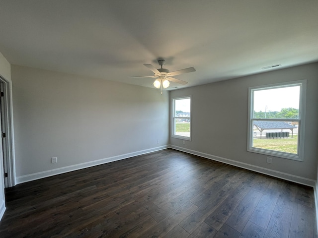 57 Charleston Cv, Clarksville, TN 37043 - unfurnished room with ceiling fan and dark wood finished floors