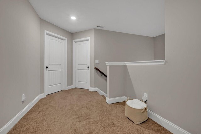 102 Murrell Rd, Dickson, TN 37055 - corridor featuring an upstairs landing, carpet, and recessed lighting