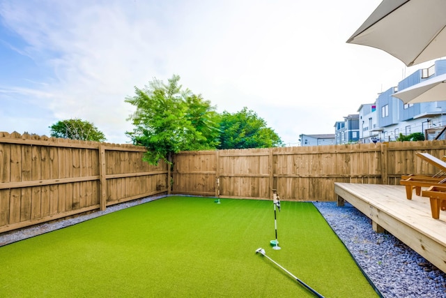 10B Fern Ave, Nashville, TN 37207 - fenced backyard featuring a putting area and a residential view