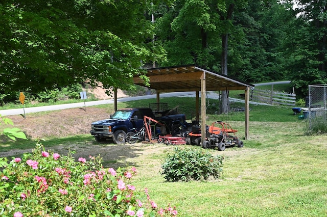9097 Denton Rd, Linden, TN 37096 - view of yard featuring a detached carport