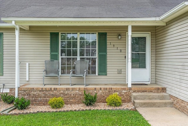 1910 Burlington Cir, Columbia, TN 38401 - property entrance with covered porch and roof with shingles