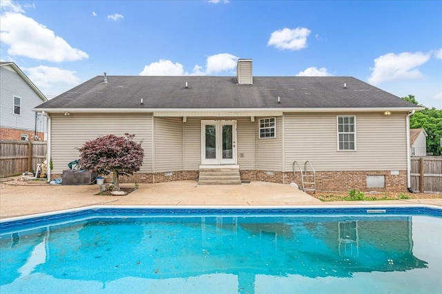 1910 Burlington Cir, Columbia, TN 38401 - view of swimming pool featuring a patio, french doors, and entry steps
