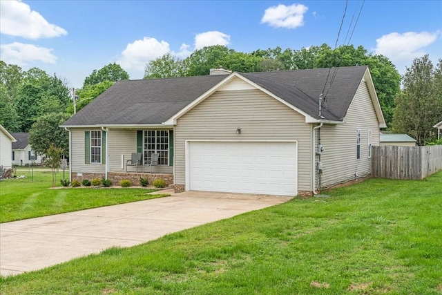 1910 Burlington Cir, Columbia, TN 38401 - view of front of house featuring an attached garage, concrete driveway, a porch, and roof with shingles