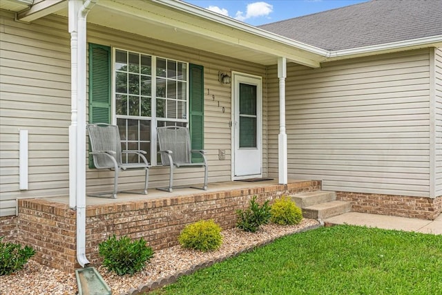 1910 Burlington Cir, Columbia, TN 38401 - property entrance with covered porch and roof with shingles