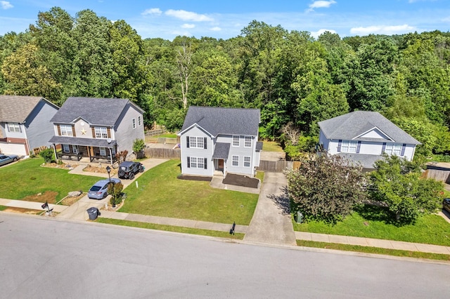 2829 Sharpie Dr, Clarksville, TN 37040 - aerial view of property and surrounding area with a forest
