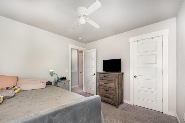 705 Watson Ct, Spring Hill, TN 37174 - bedroom featuring light carpet, baseboards, and ceiling fan