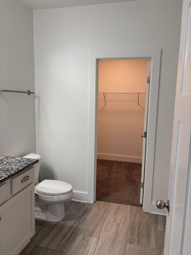 934 Governors Ct Unit 304, Antioch, TN 37013 - bathroom with toilet, wood finished floors, vanity, and a walk in closet