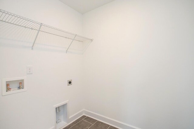 120 W Cassa Way, Mount Juliet, TN 37122 - laundry area with hookup for an electric dryer, washer hookup, baseboards, and dark tile patterned flooring