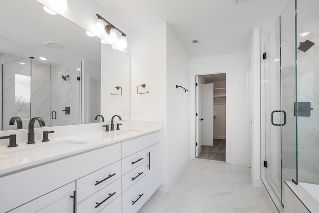 120 W Cassa Way, Mount Juliet, TN 37122 - full bath with marble look tiles, a marble finish shower, and a spacious closet