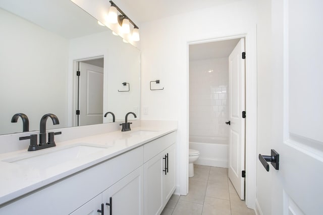 122 W Cassa Way, Mount Juliet, TN 37122 - bathroom with tile patterned flooring, double vanity, and toilet
