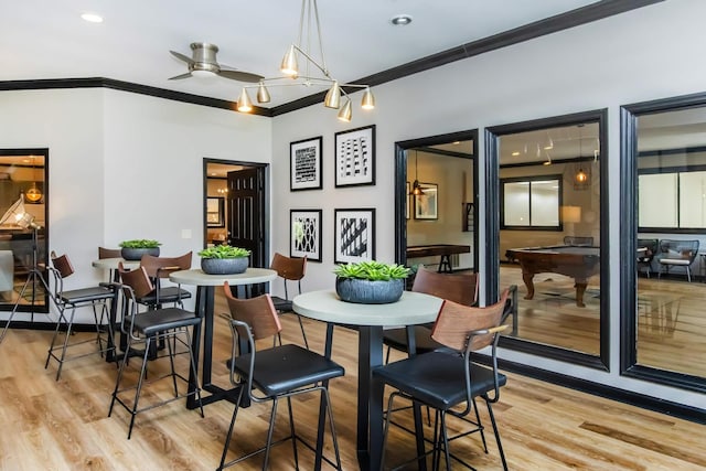 2433 Kennedy Ct Unit 2433, Franklin, TN 37064 - dining room with ornamental molding and light wood-type flooring