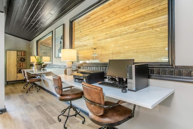 2433 Kennedy Ct Unit 2433, Franklin, TN 37064 - home office featuring wood finished floors, vaulted ceiling, and wooden ceiling