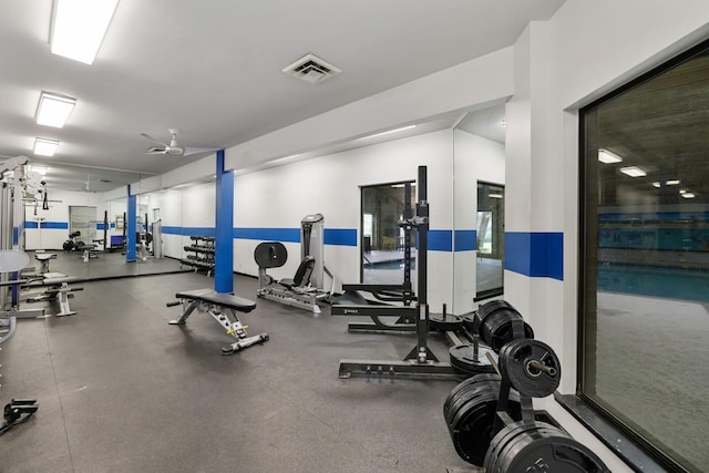 2433 Kennedy Ct Unit 2433, Franklin, TN 37064 - exercise room with a ceiling fan