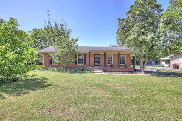 1111 Greenhill St, Murfreesboro, TN 37129 - single story home with a front yard, brick siding, and covered porch