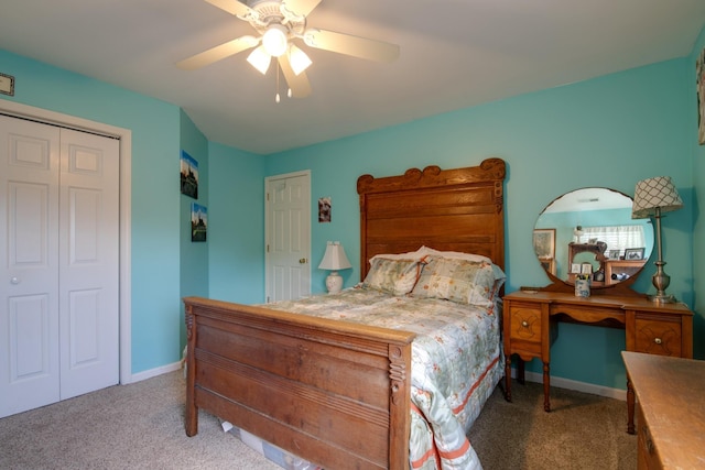 237 Dandridge Dr, Franklin, TN 37067 - bedroom featuring carpet flooring, baseboards, and a ceiling fan