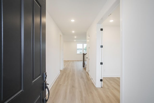133 W Cassa Way, Mount Juliet, TN 37122 - hallway with light wood-style floors, recessed lighting, and baseboards