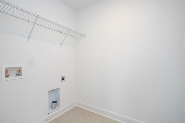 133 W Cassa Way, Mount Juliet, TN 37122 - washroom with hookup for an electric dryer, baseboards, washer hookup, and light tile patterned floors