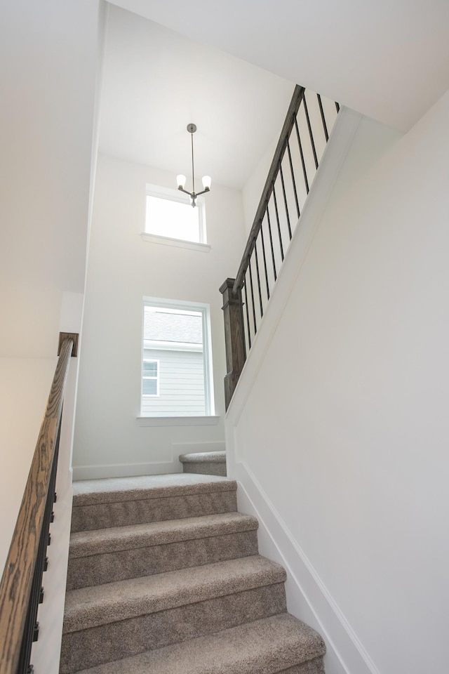 133 W Cassa Way, Mount Juliet, TN 37122 - stairway featuring a chandelier