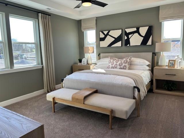 131 W Cassa Way, Mount Juliet, TN 37122 - bedroom with carpet, multiple windows, and baseboards