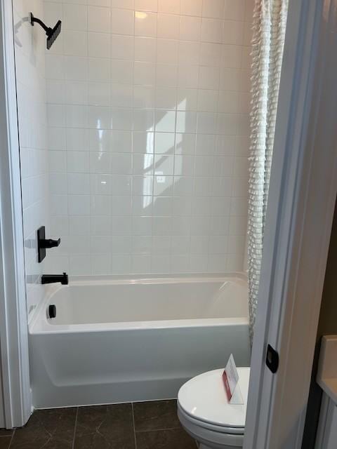 131 W Cassa Way, Mount Juliet, TN 37122 - bathroom featuring tile patterned floors, shower / tub combo with curtain, and toilet