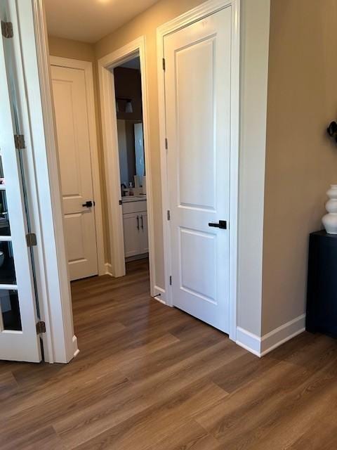 131 W Cassa Way, Mount Juliet, TN 37122 - hall with baseboards and wood finished floors