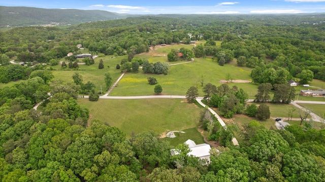 1440 Bowman Rd, Hixson, TN 37343 - aerial view of property and surrounding area with a heavily wooded area and rural landscape