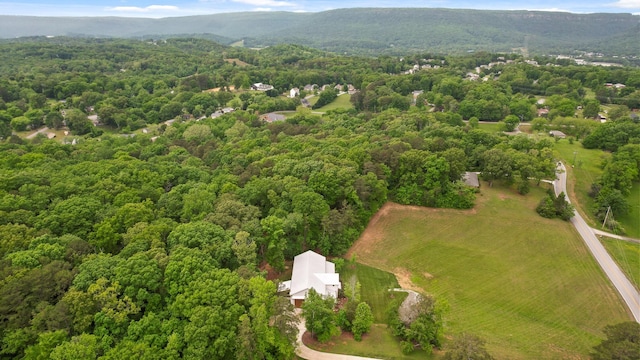 1440 Bowman Rd, Hixson, TN 37343 - bird's eye view of a heavily wooded area and a mountainous background
