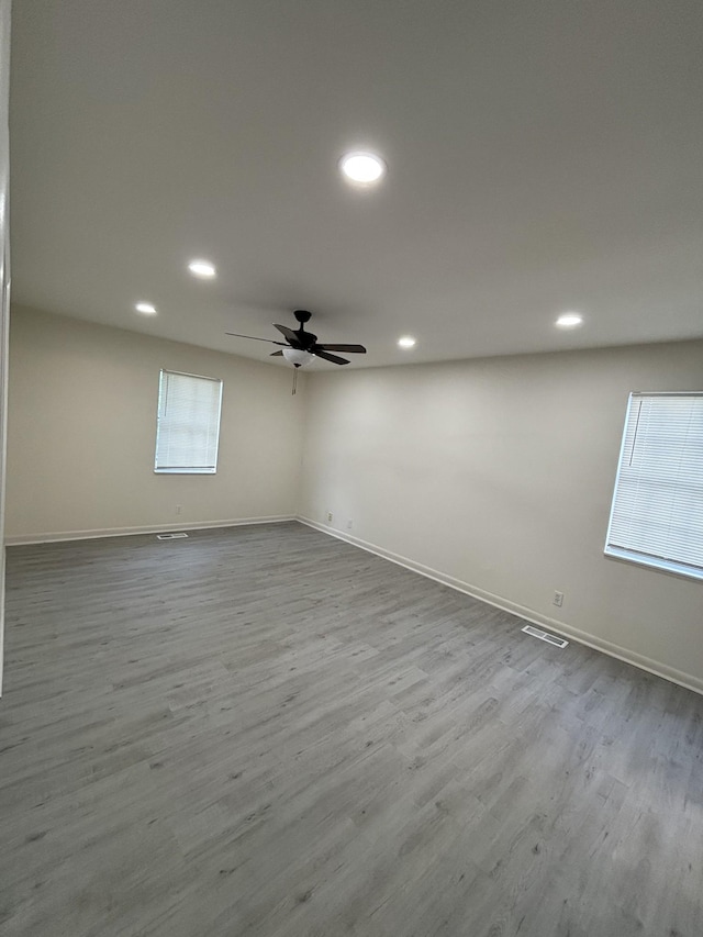 3221 New Towne Rd, Antioch, TN 37013 - spare room with recessed lighting, a ceiling fan, baseboards, and wood finished floors