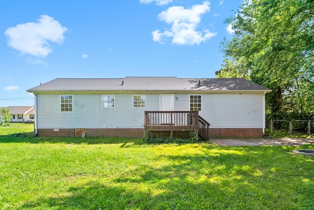 919 Linda Dr, Oak Grove, KY 42262 - back of property with a wooden deck