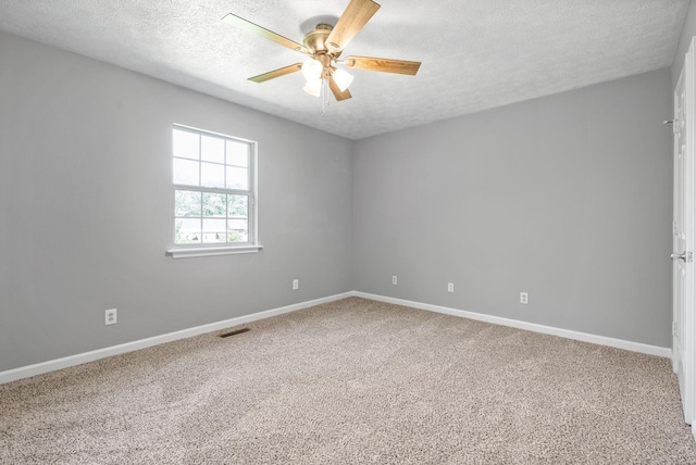 919 Linda Dr, Oak Grove, KY 42262 - carpeted empty room featuring a textured ceiling, a ceiling fan, and baseboards